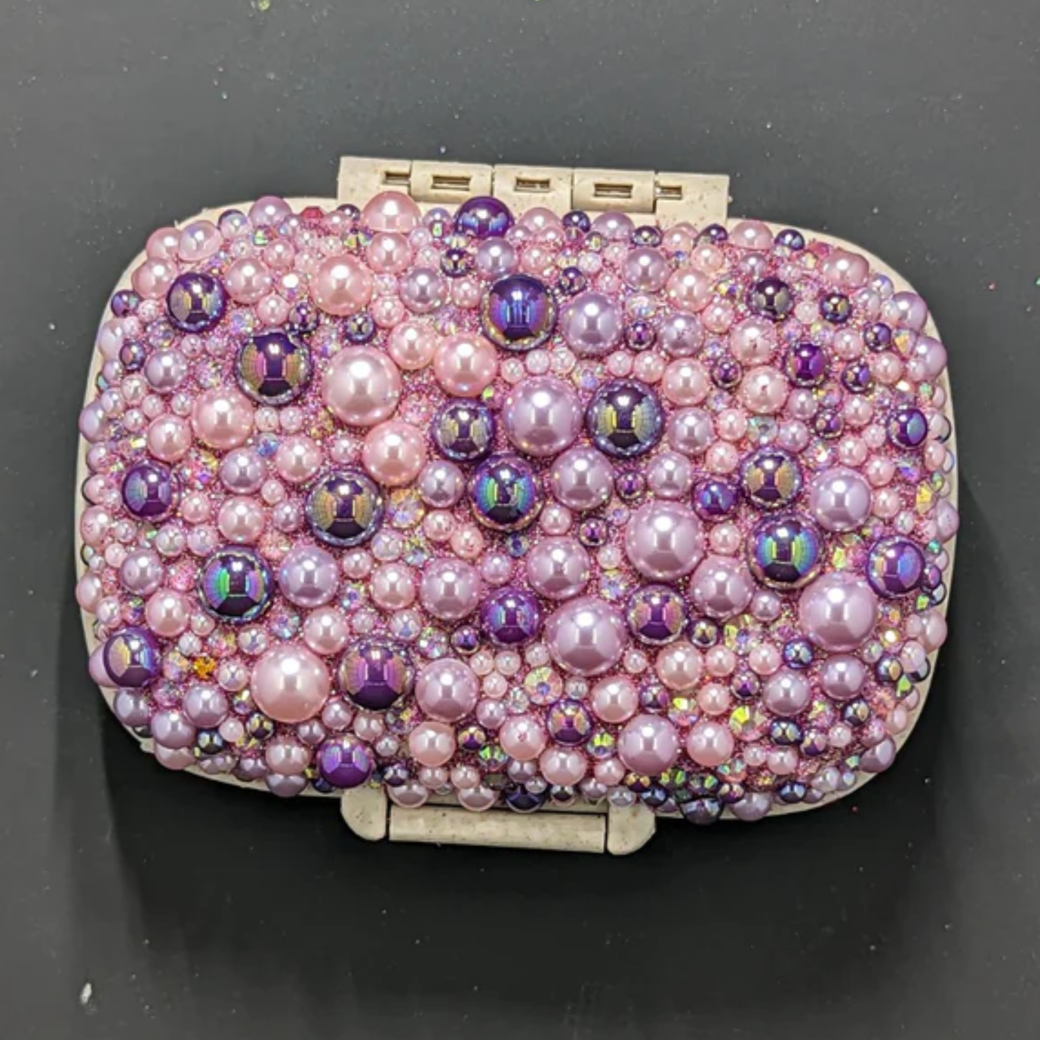 Bling Pill Box/Pill Container/Pill Case with Crystal Rhinestones